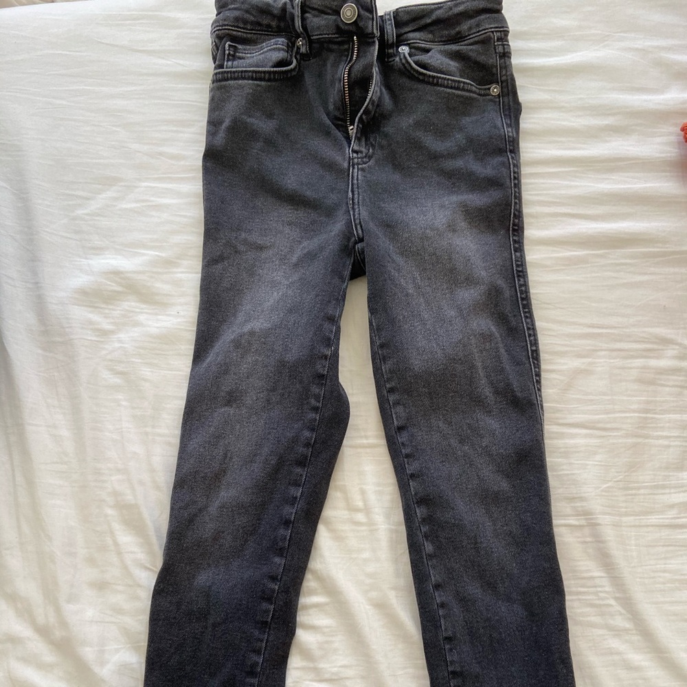 Free people black skinny raw hem jeans 26 EUC - Picture 2 of 5
